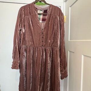 Anthropologie Holding Horses Velvet Dress XL
